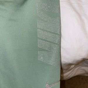 New Without Tags!!! Light green Nike leggings with sparkly logo